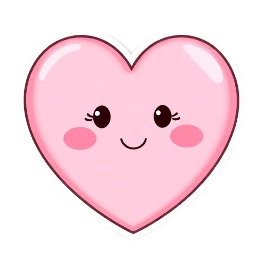 Cute heart sticker